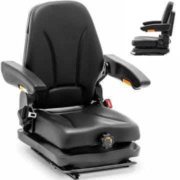 Hillvert Fotelja s podesivim sjedalom, naslonima za ruke i sjedalom s traktorskim pojasom 42x47cm