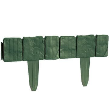 Palisadni rub travnjaka, imitacija kamena, KAMEN, 2,5 m - zeleni