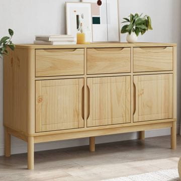 Vidaxl FLORO Ormarić smeđi vosak 114x43x74 cm masivno borovo drvo