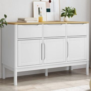 Vidaxl FLORO Ormarić Bijeli 114x43x74 cm Masivni borov drvo