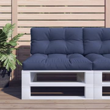 Vidaxl Jastuci za sofu od paleta, set od 2, tamnoplavi, tkanina