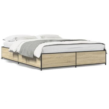 Vidaxl Okvir kreveta, Sonoma hrast, 120x190 cm, Materijal na bazi drva