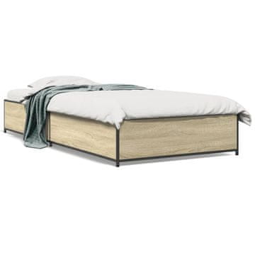 Vidaxl Okvir za krevet Sonoma hrast 75x190 cm Materijal na bazi drva