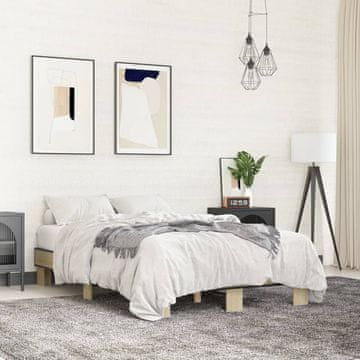 Vidaxl Okvir kreveta, Sonoma hrast, 120x200 cm, Materijal na bazi drva