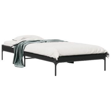 Vidaxl Okvir za krevet crni 100x200 cm drvo i metal