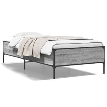 Vidaxl Okvir kreveta, sivi hrast sonoma, 75x190 cm