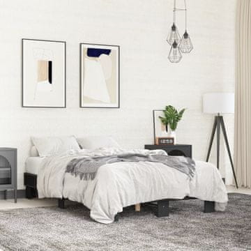 Vidaxl Okvir kreveta, crni, 140x200 cm, materijal na bazi drva