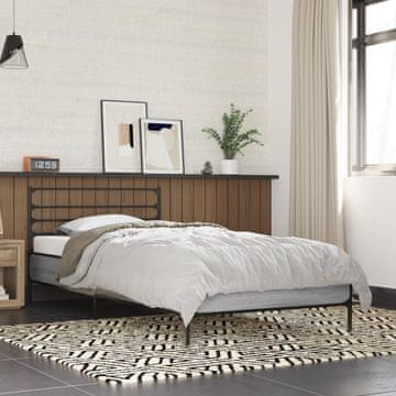 Vidaxl Okvir kreveta, sivi hrast sonoma, 100x200 cm, materijal na bazi drva