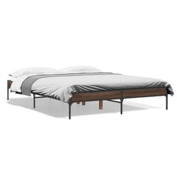 Vidaxl Okvir za krevet Smeđi hrast 140x200 cm Materijal na bazi drva
