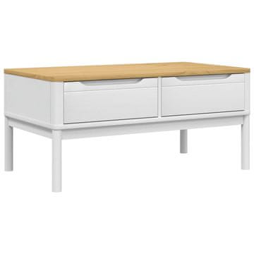 Vidaxl Stolić za kavu FLORO bijeli 99 x 55,5 x 45 cm od borovine