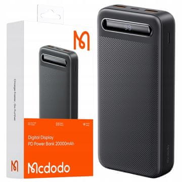 Mcdodo Mcdodo Powerbank 20000Mah S Zaslonom 2X Usb Usb-C 2A 10W + Usb-C Kabel