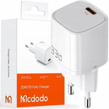 Mcdodo BRZI PUNJAČ CUBE USB-C 20W USB TIP-C ZA IPHONE 13 14 15 PRO