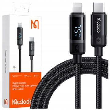 Mcdodo MCDODO punjač kabel USB-C Lightning za brzo punjenje za iPhone 1M LED