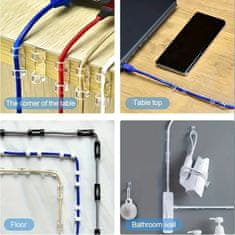 HOME & MARKER® Organizator kablova, 20 samoljepljivih kabelskih kopči za ured i dom | CORDCLIP