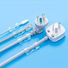 HOME & MARKER® Organizator kablova, 20 samoljepljivih kabelskih kopči za ured i dom | CORDCLIP