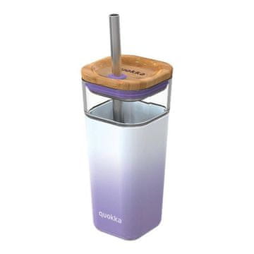 QUOKKA Liquid Cube šalica sa slamkom 540 ml, lilac gradient