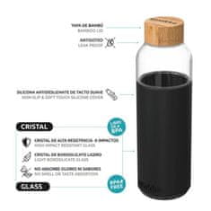 QUOKKA Flow staklena boca 660 ml, crno