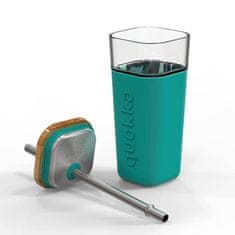 QUOKKA Liquid Cube šalica sa slamkom 540 ml, green