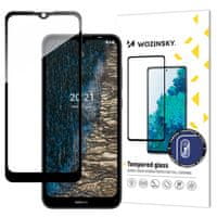 WOZINSKY Kaljeno staklo za cijeli zaslon s okvirom za Nokia C20/C10 Full Glue, crno