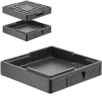 Hendi SALTO termos posuda za catering za transport hrane, unutarnje dimenzije 35x35x4,5 cm 5L