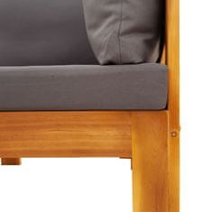 Vidaxl 10-dijelna set vrtnih sofa s jastucima masivno bagremovo drvo