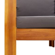 Vidaxl 10-dijelna set vrtnih sofa s jastucima masivno bagremovo drvo