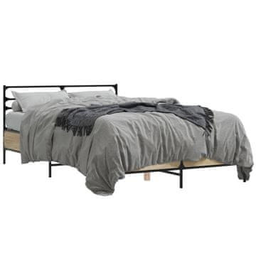Vidaxl Okvir kreveta, Sonoma hrast, 140x200 cm, Materijal na bazi drva