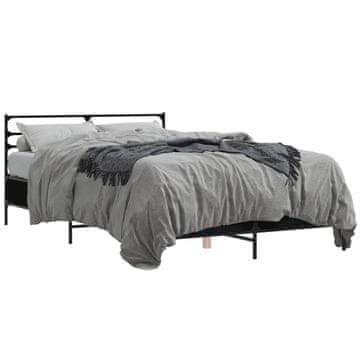 Vidaxl Okvir za krevet crni 120x200 cm drvo i metal