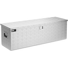 MSW Zaključavajuća aluminijska transportna kutija za alat 150 l 124 x 38,5 x 38,5 cm