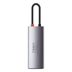 BASEUS 5u1 Višenamjenski HUB USB-C PD 100W HDMI 4K 3x USB 3.2 Siva