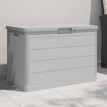 Vidaxl Kutija za vrtne jastuke siva 77,5 x 44,5 x 53 cm PP