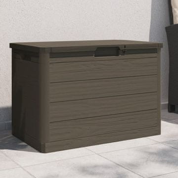 Vidaxl Kutija za vrtne jastuke smeđa 77,5 x 44,5 x 53 cm PP