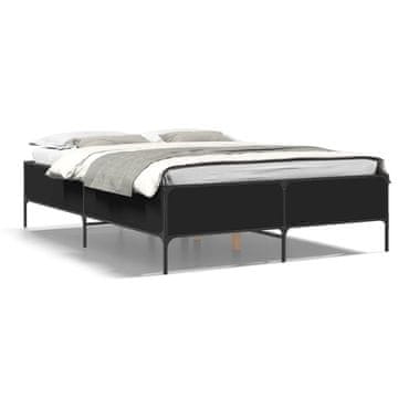Vidaxl Okvir za krevet crni 120x190 cm drvo i metal