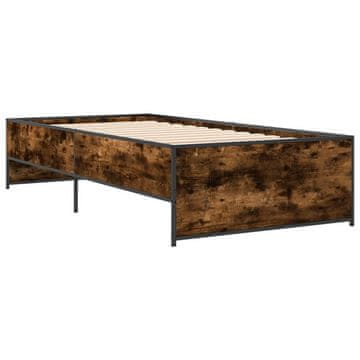 Vidaxl Okvir za krevet dimljeni hrast 100x200 cm Materijal na bazi drveta