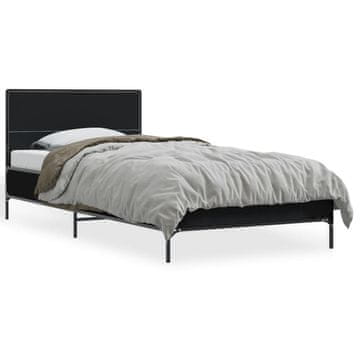 Vidaxl Okvir kreveta Crni 90x200 cm Drvo i metal