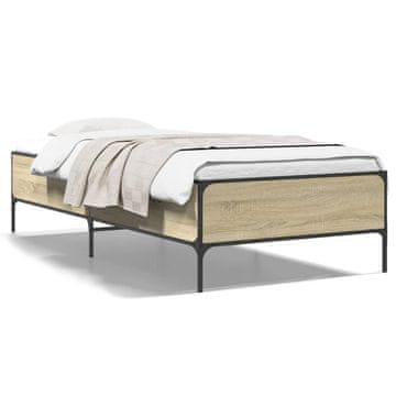 Vidaxl Okvir kreveta, Sonoma hrast, 100x200 cm, Materijal na bazi drva