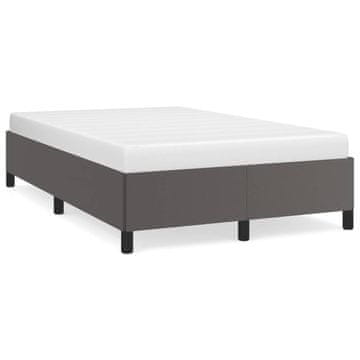 Vidaxl Okvir kreveta bez madraca sivi 120x190 cm umjetna koža