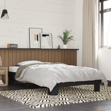Vidaxl Okvir za krevet crni 75x190 cm drvo i metal