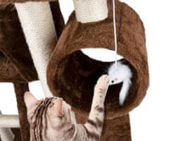 PET Toys mačje drvo i grebalica, 4 razine, smeđa