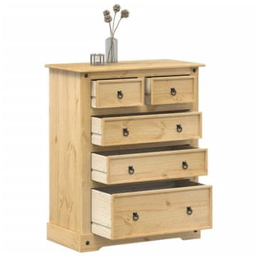 Vidaxl Corona komoda s ladicama, 92x48x114 cm, masivno borovo drvo