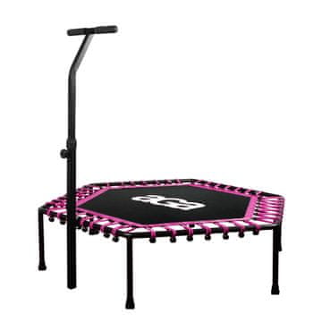 Aga FITNESS Trampolin 130 cm Ružičasta + ručka
