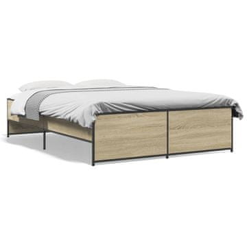 Vidaxl Okvir kreveta, Sonoma hrast, 120x200 cm, Materijal na bazi drva