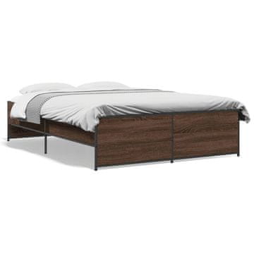 Vidaxl Okvir za krevet Smeđi hrast 120x200 cm Materijal na bazi drva