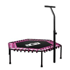 Aga FITNESS Trampolin 130 cm Ružičasta + ručka
