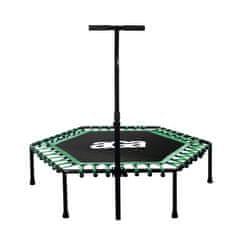 Aga FITNESS Trampolin 130 cm Zelena + ručka