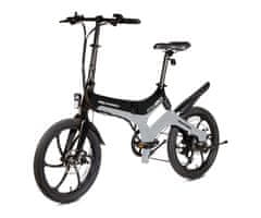 MS ENERGY STREETFLEX i20 električni bicikl, sklopivi, 50,8 cm, 250 W, 280 Wh, 50 km, crno-siva