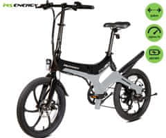 MS ENERGY STREETFLEX i20 električni bicikl, sklopivi, 50,8 cm, 250 W, 280 Wh, 50 km, crno-siva