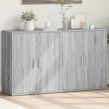 Vidaxl Ormarići, set od 2, sivi hrast sonoma, 60x31x70 cm