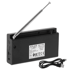 Adler Radio prijenosni Adler AD 1198 - LCD - FM - Bluetooth - sat