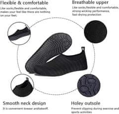 Nedrseće vodene cipele za plažu i more, crne, veličina 26-29 | SEASOLES